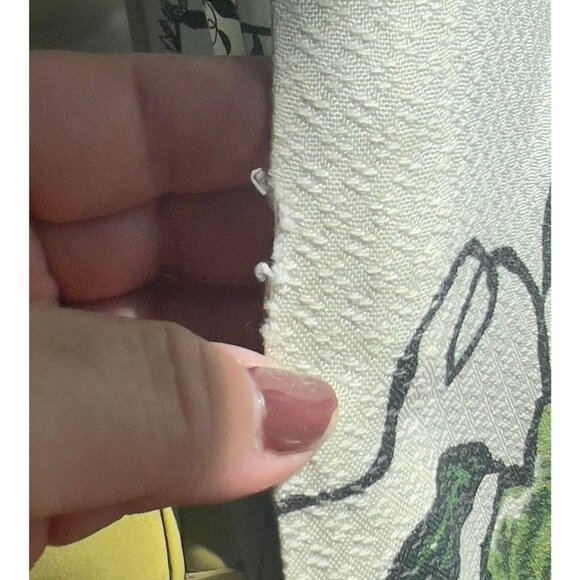 Vintage 60s pleated curtains, green white floral, MCM Fiberglass, pair panels - Picture 9 of 10